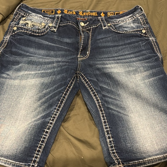 Rock Revival Women's Dark and Light Blue Jeans - Picture 11 of 11